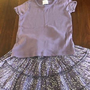 Hannah Anderson soft purple skirt & shirt.